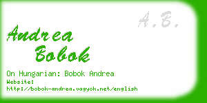 andrea bobok business card